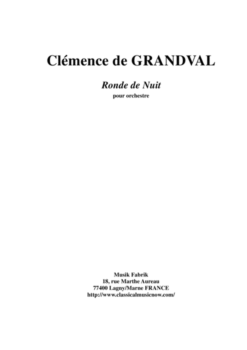 Clémence de Grandval: Ronde de Nuit for orchestra, score and parts