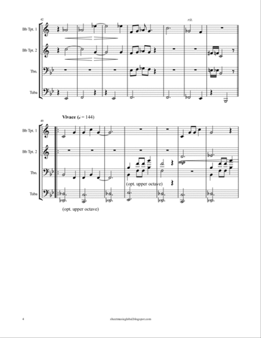 Wolf Call Brass Ensemble scores gallery preview page 6
