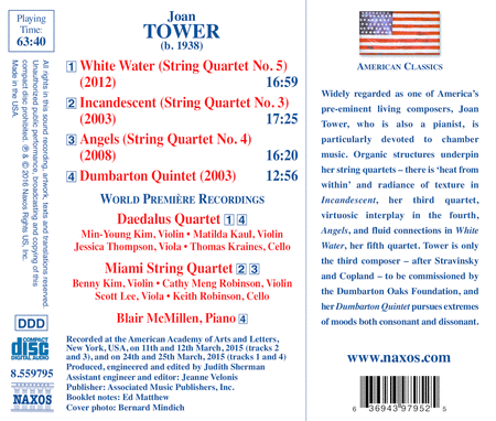Joan Tower: String Quartets, Nos. 3-5 & Dumbarton Quintet
