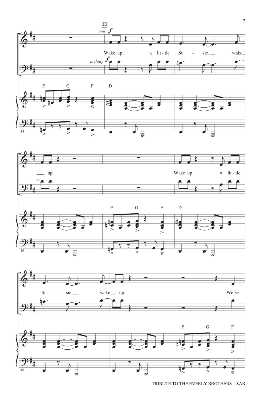 Tribute To The Everly Brothers (arr. Alan Billingsley) 3-Part scores gallery preview page 6
