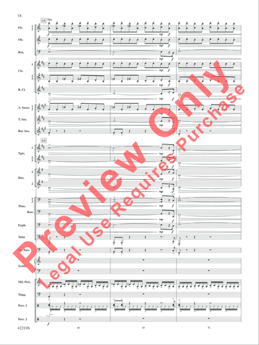 Man of Steel, Suite from Concert Band scores gallery preview page 19