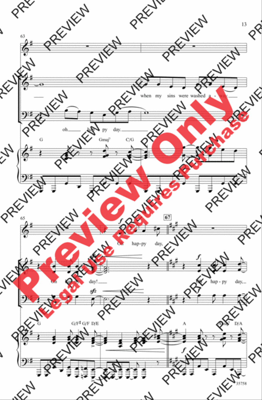Oh Happy Day Oh Happy Day 3-Part scores gallery preview page 13