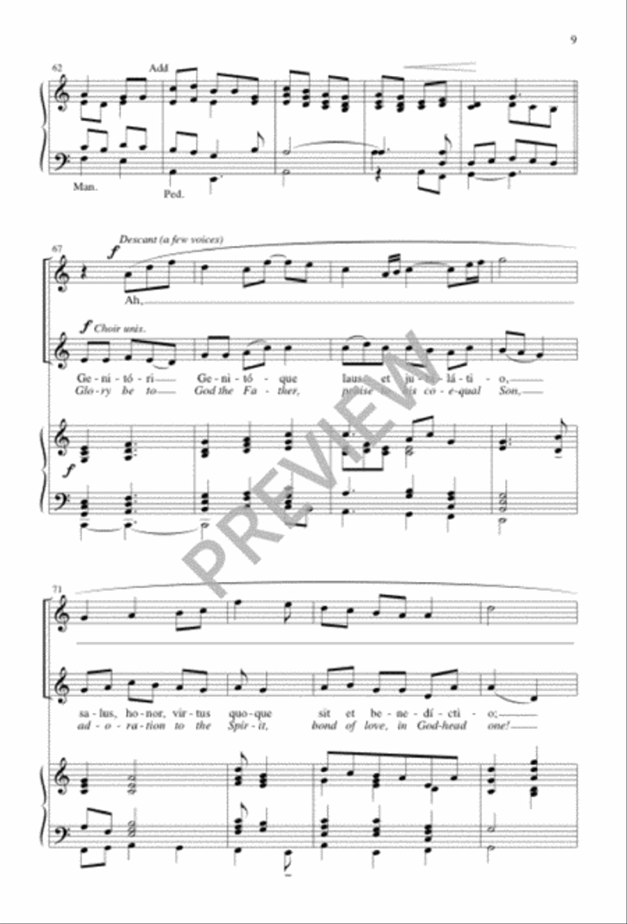 Pange lingua gloriosi / Hail Our Savior's Glorious Body 4-Part scores gallery preview page 9