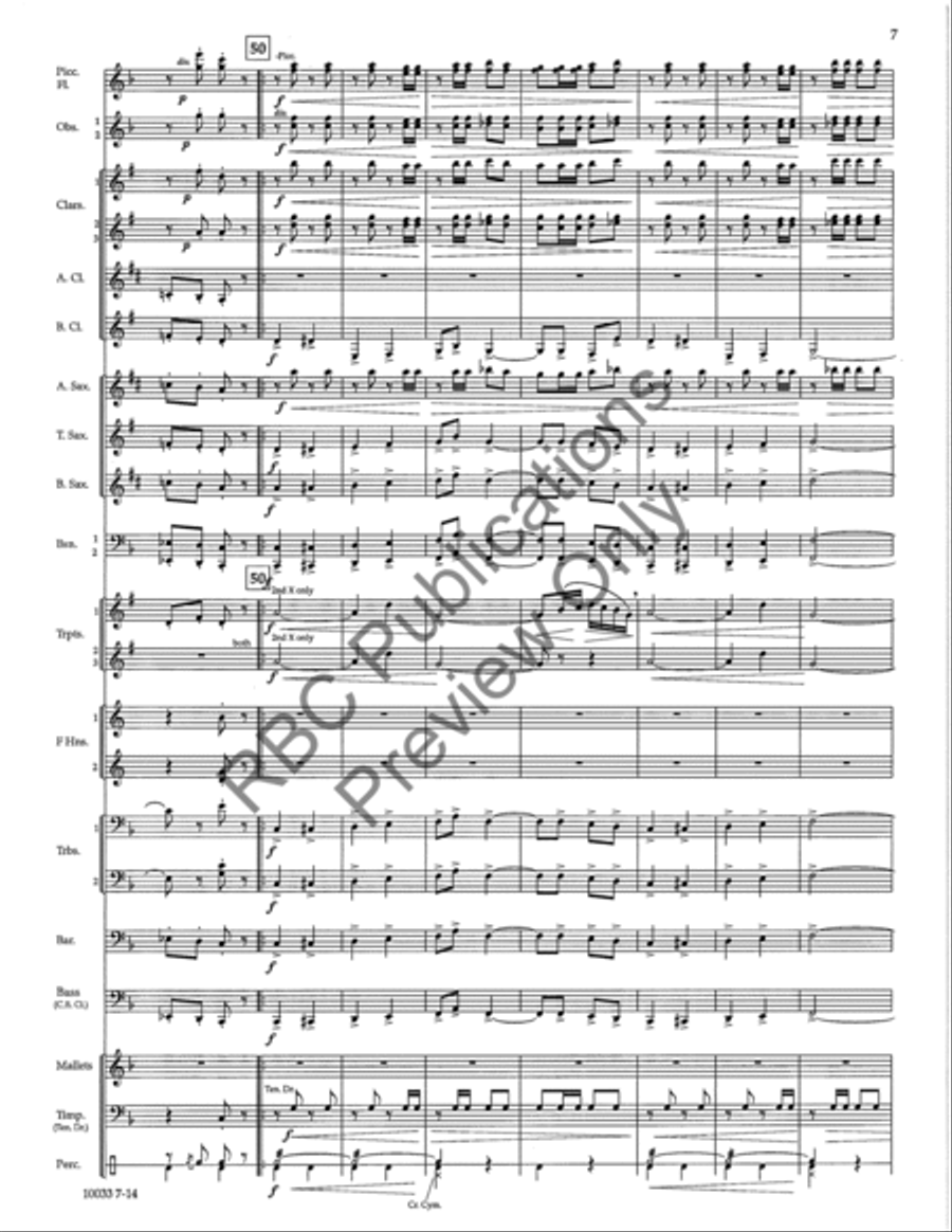 Chateau Le Bombadier (Score) Concert Band scores gallery preview page 10
