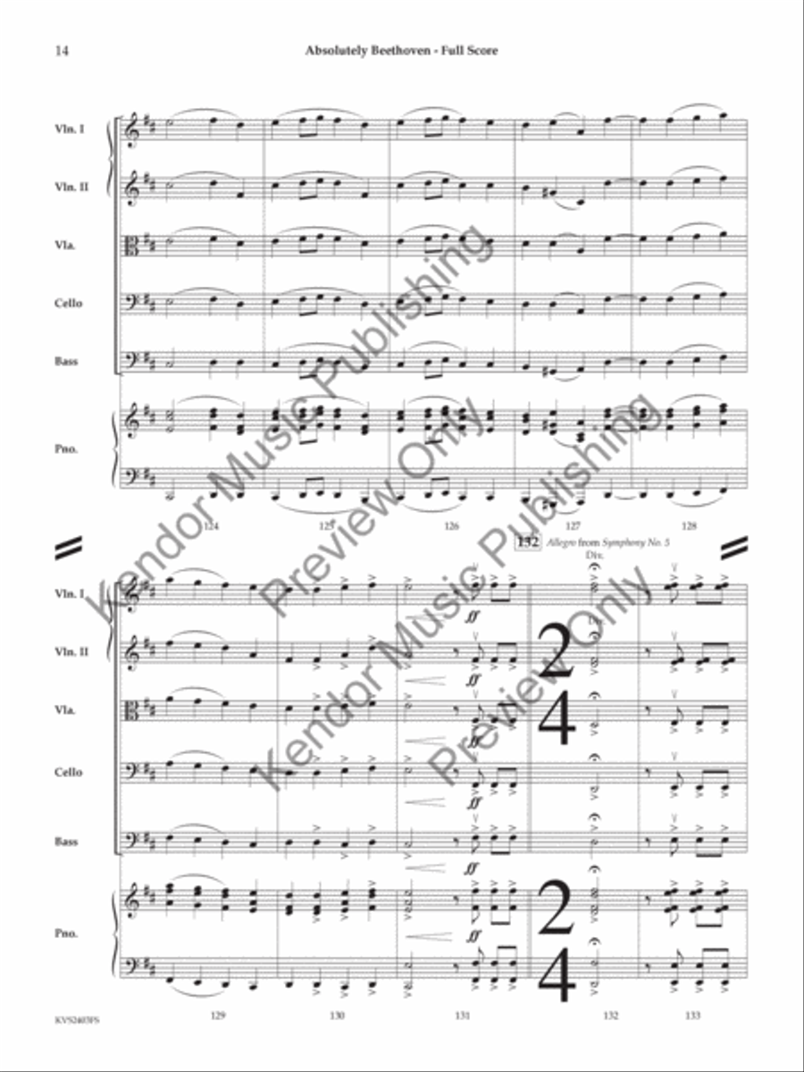 Absolutely Beethoven (Score) String Orchestra scores gallery preview page 15