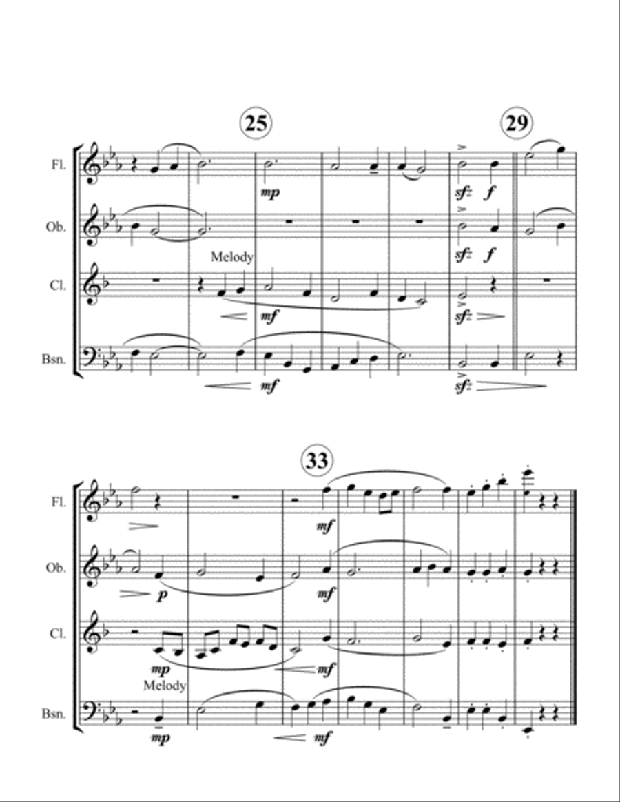 A Bicycle Built for Two for Woodwind Quartet Woodwind Quartet scores gallery preview page 3