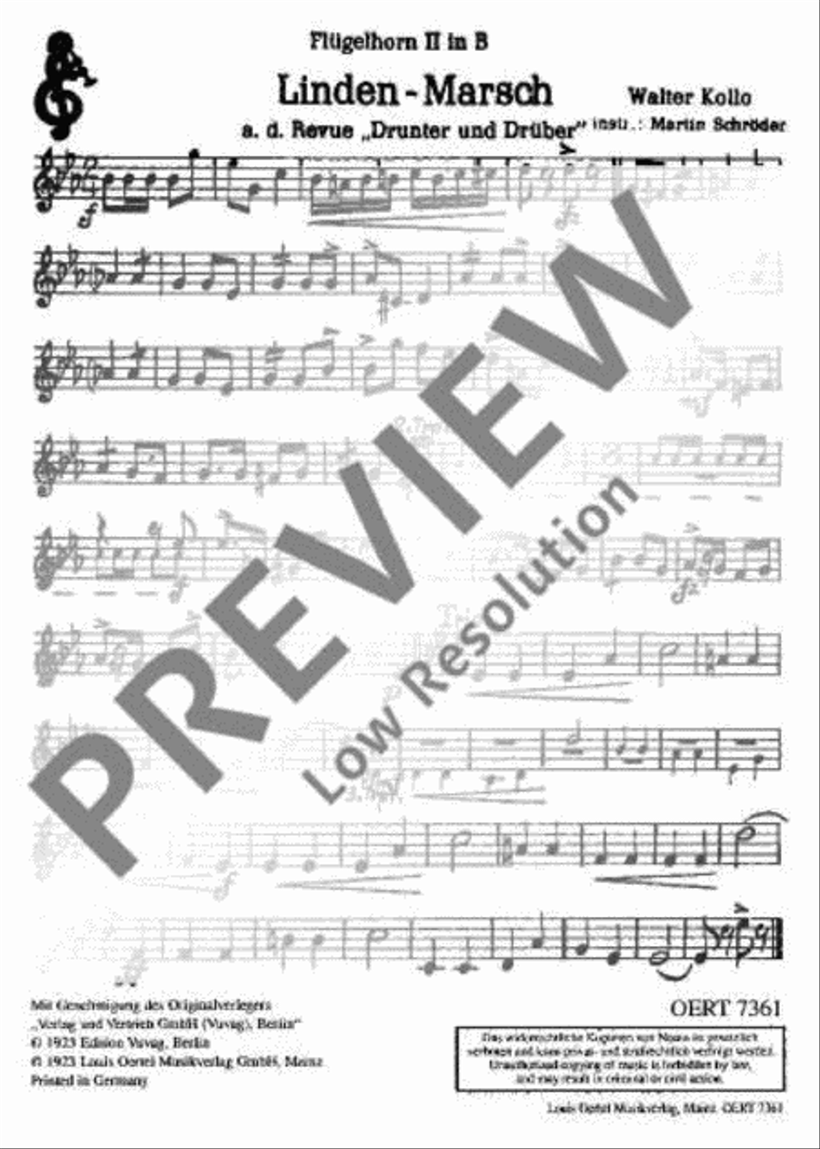 Linden-Marsch Linden-Marsch Concert Band scores gallery preview page 20