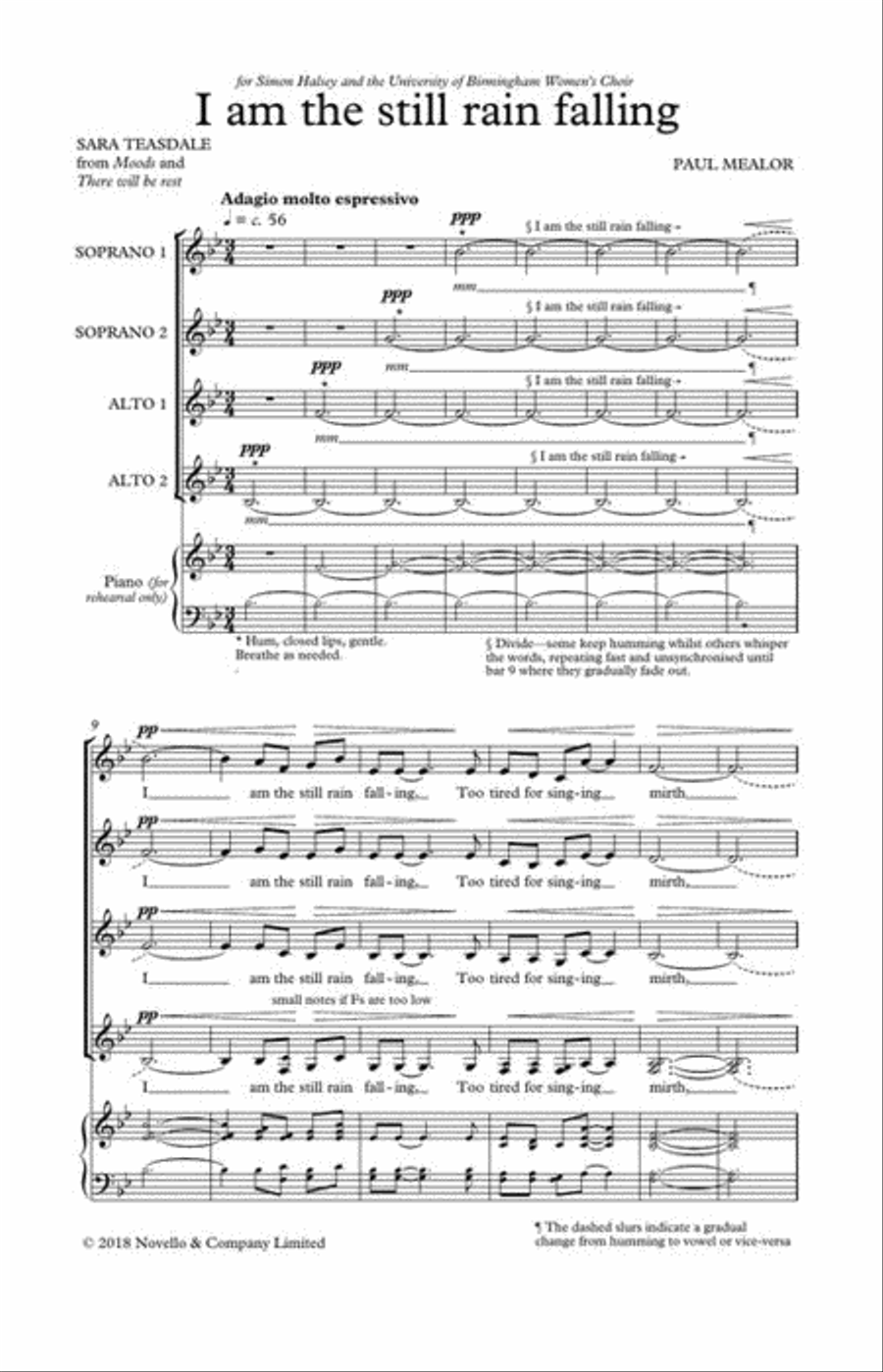 <br>Sheet music extract