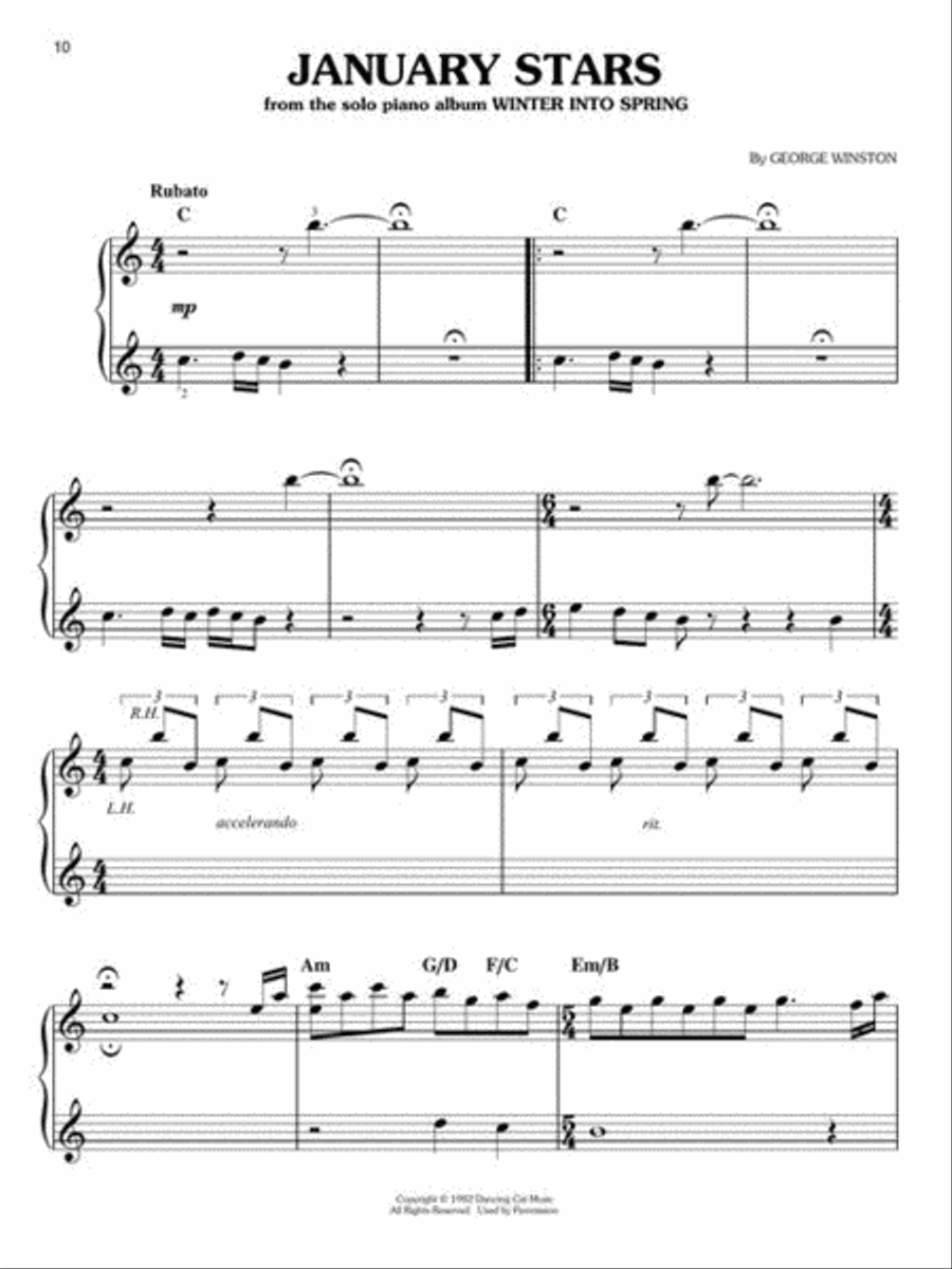George Winston – Easy Piano Sheet Music Collection Easy Piano scores gallery preview page 10