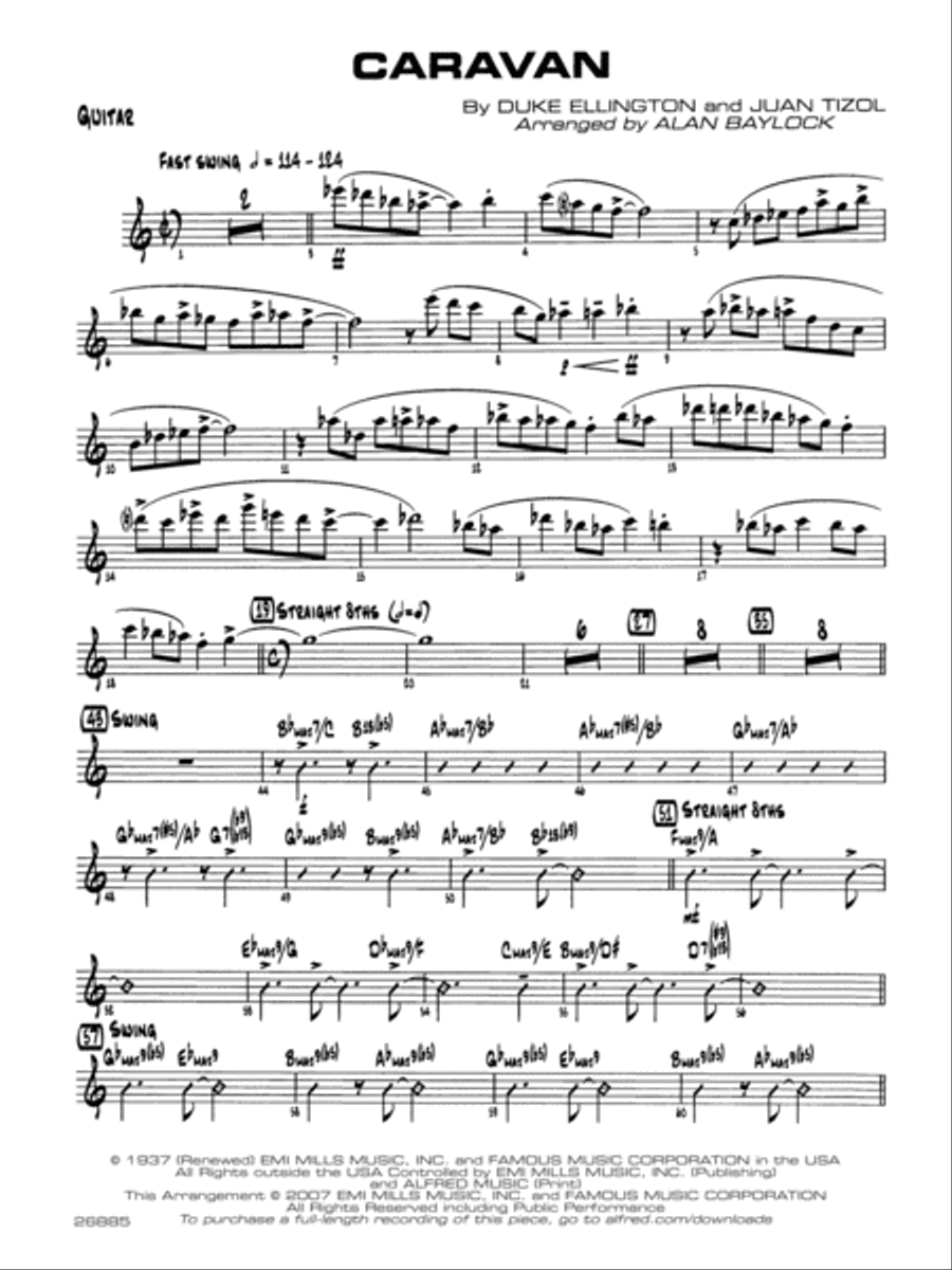 Caravan: Guitar Jazz Ensemble scores gallery preview page 1