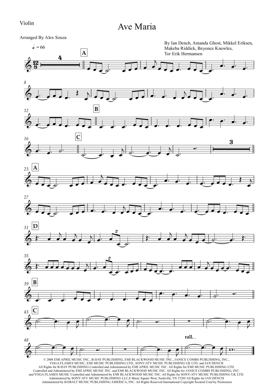 Ave maria violin solo online