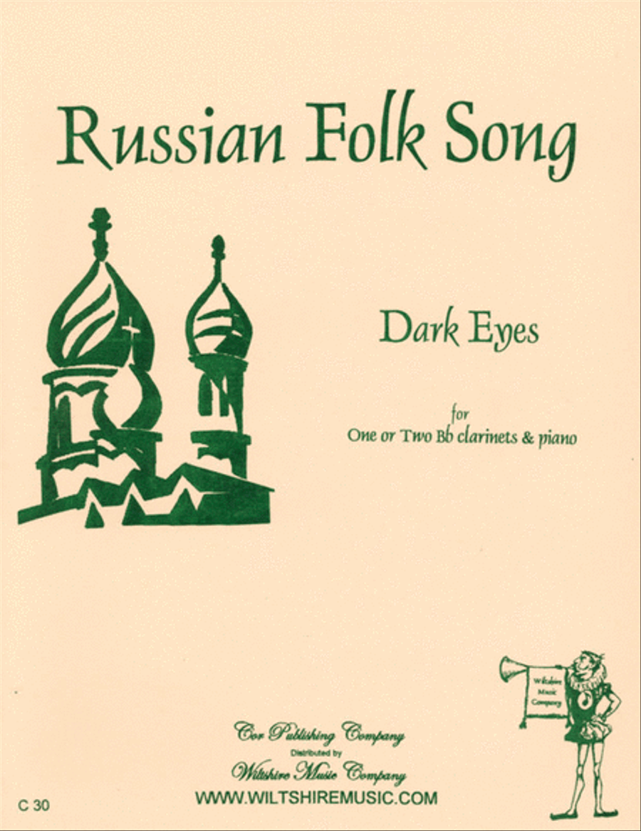 Dark Eyes - Russian Folk Song Clarinet Duet scores gallery preview page 1