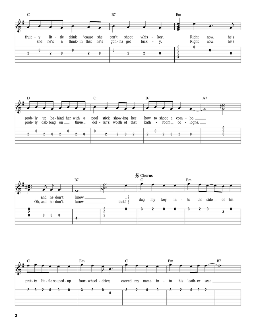 Before He Cheats Acoustic Guitar scores gallery preview page 2
