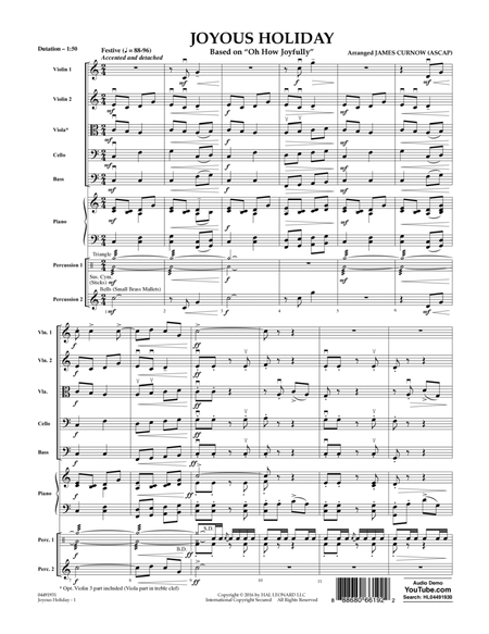 Joyous Holiday (based on Oh How Joyfully) - Conductor Score (Full Score)
