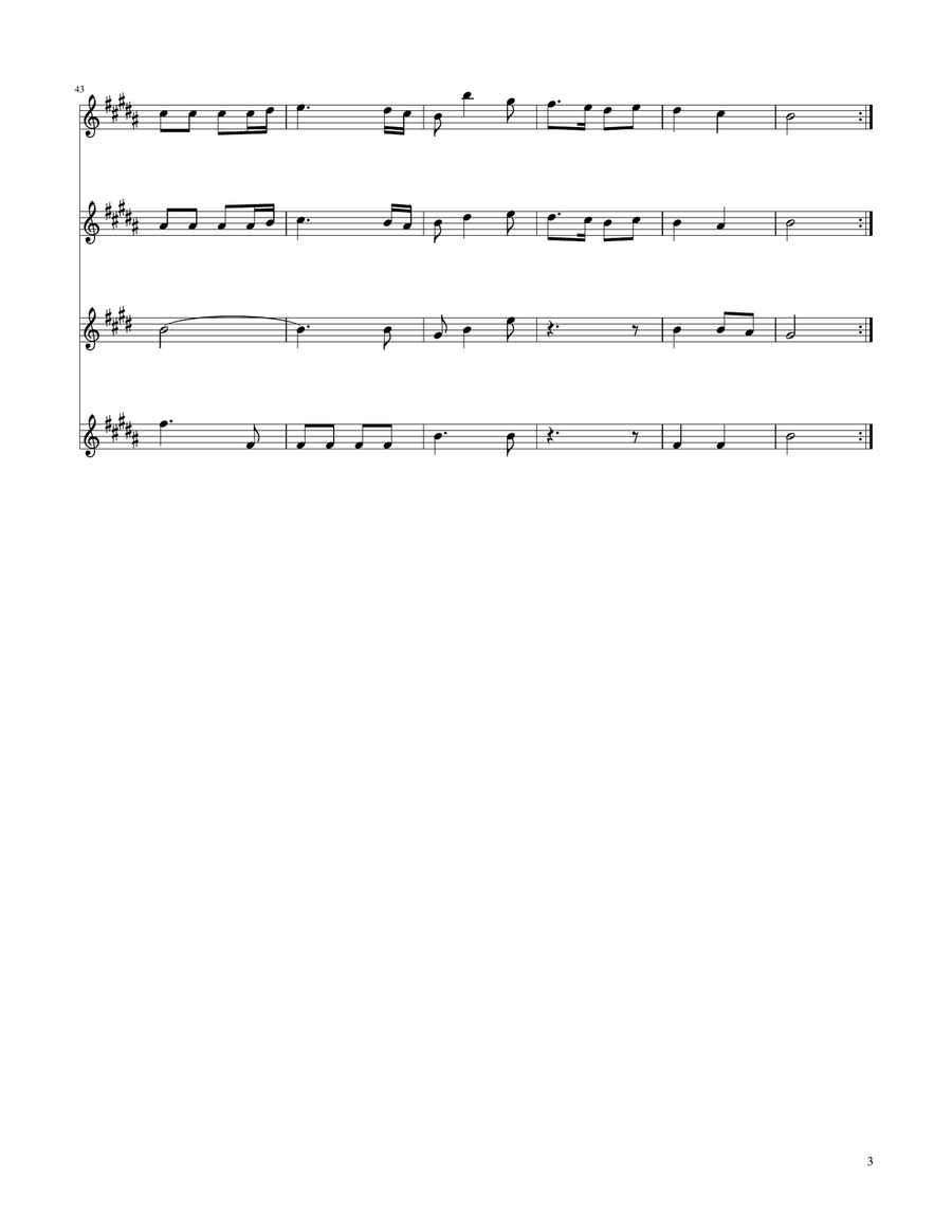 Joy To The World - Sax Quartet AATB Saxophone Quartet scores gallery preview page 3