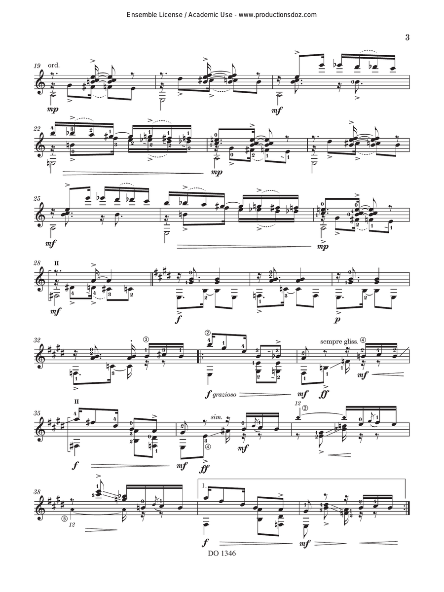 Danserie No. 2, Op. 87 by John W. Duarte Classical Guitar - Digital Sheet Music page 3