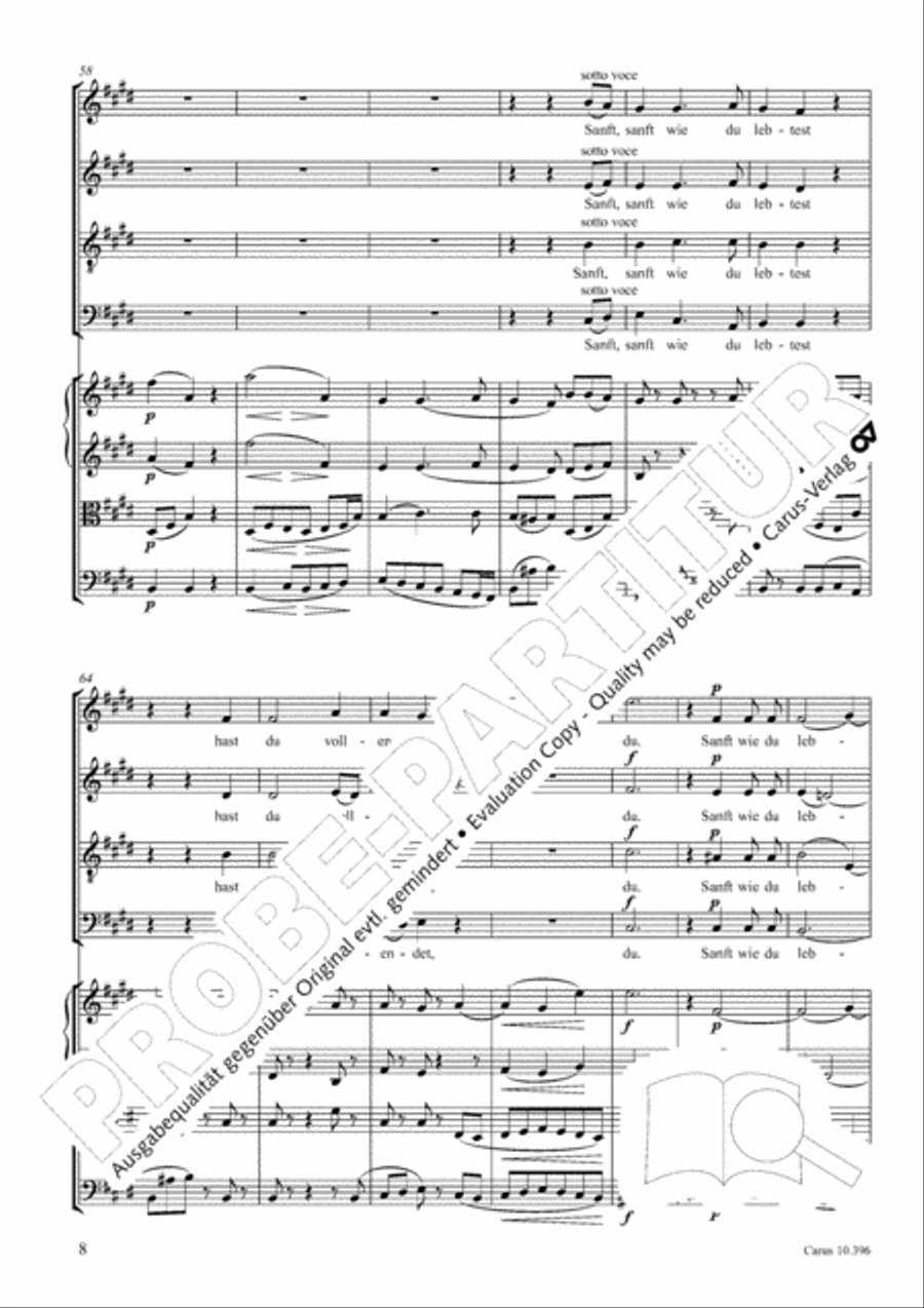Elegiac Song 4-Part scores gallery preview page 9