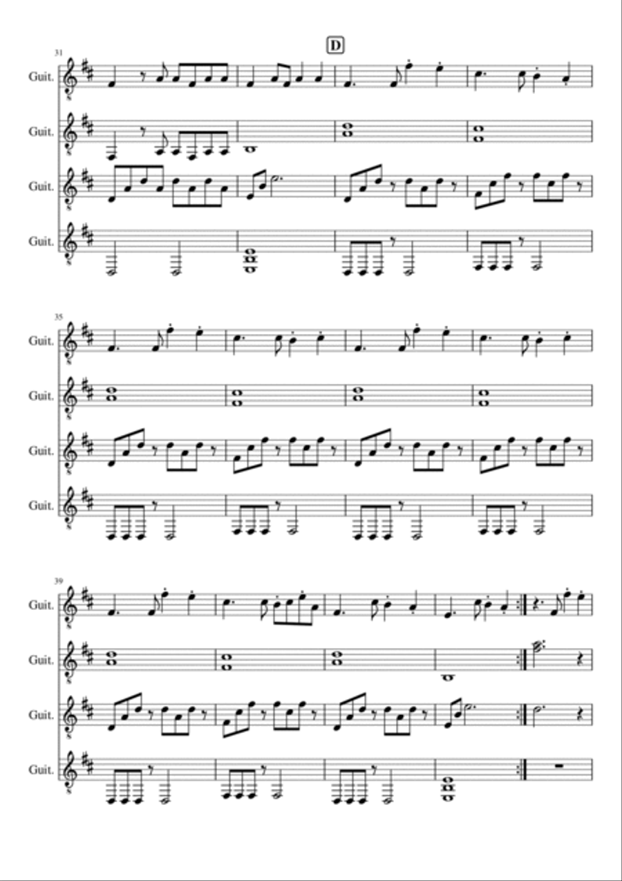 Glad You Came Glad You Came Guitar Solo scores gallery preview page 4