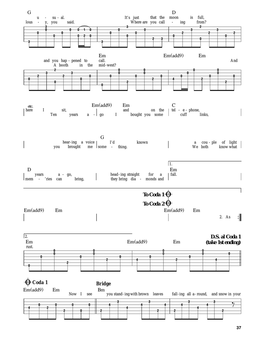 Diamonds and Rust Electric Guitar scores gallery preview page 2