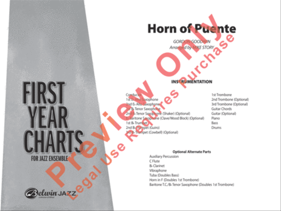 Horn of Puente Jazz Ensemble scores gallery preview page 14
