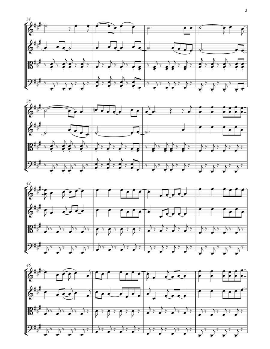 Viva La Vida Viva La Vida String Quartet scores gallery preview page 3