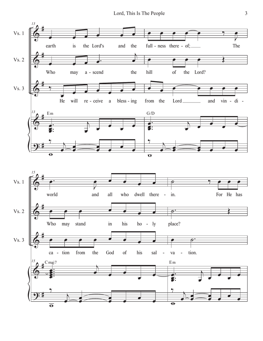 Lord, This Is The People (Duet for Soprano and Tenor solo) Tenor Voice scores gallery preview page 3