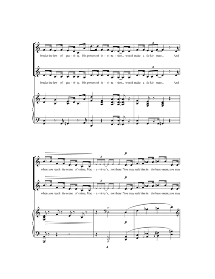 Macavity: The Mystery Cat (from Cats) 2-Part scores gallery preview page 4