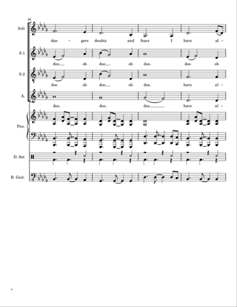 Amazing Grace (my Chains Are Gone) SSA scores gallery preview page 4