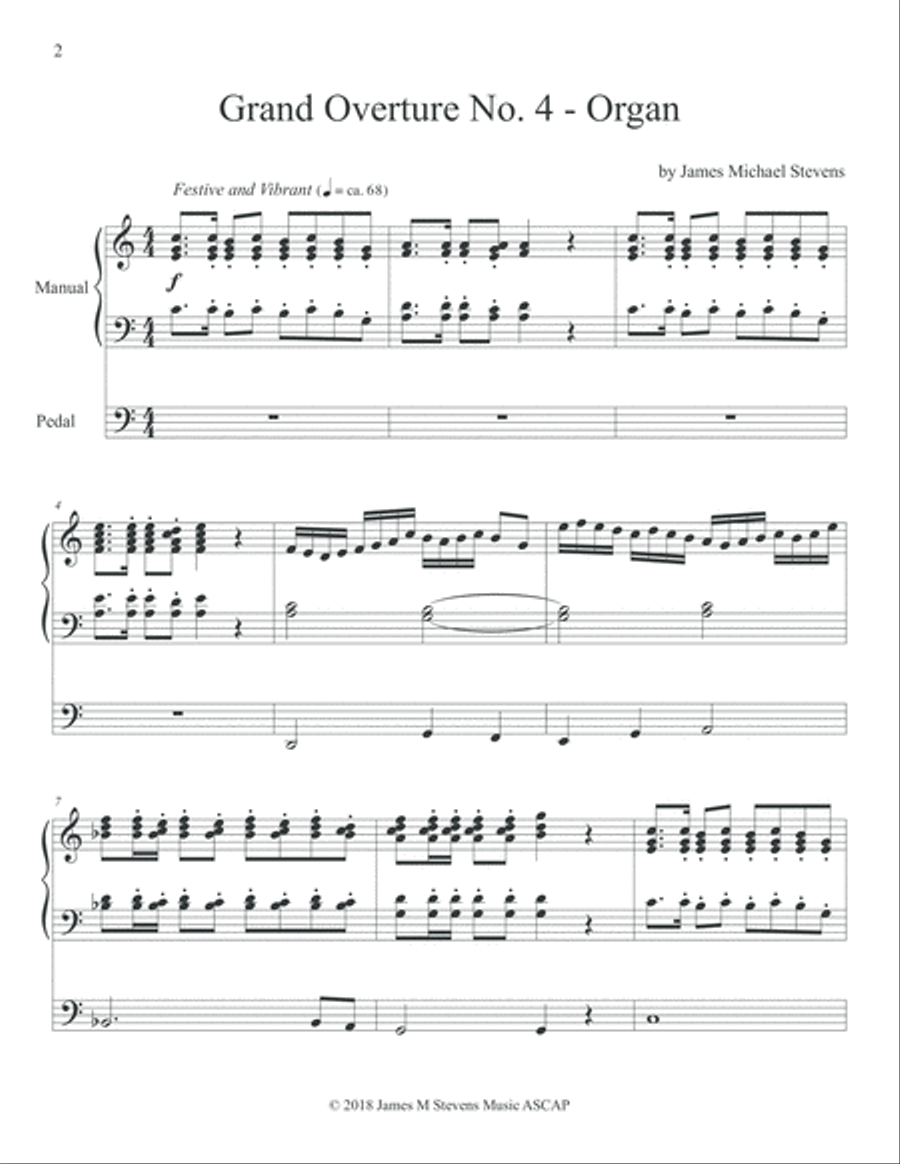 Grand Overture No. 4 - Organ in C Major Organ Solo scores gallery preview page 2