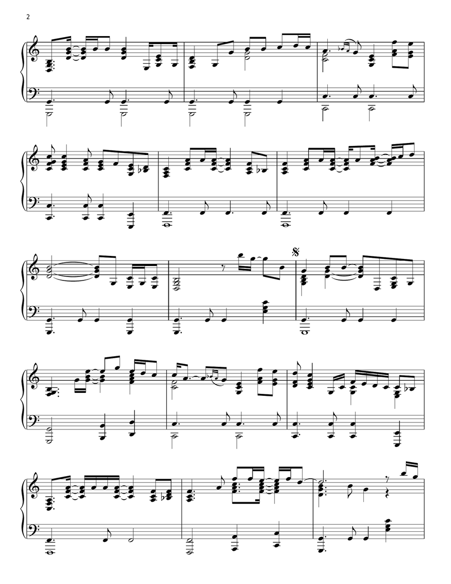 Don't Let The Sun Go Down On Me Piano Solo scores gallery preview page 2