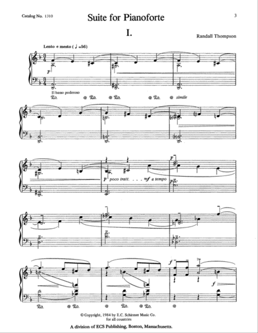 Suite for Piano Suite for Piano Piano Solo scores gallery preview page 1