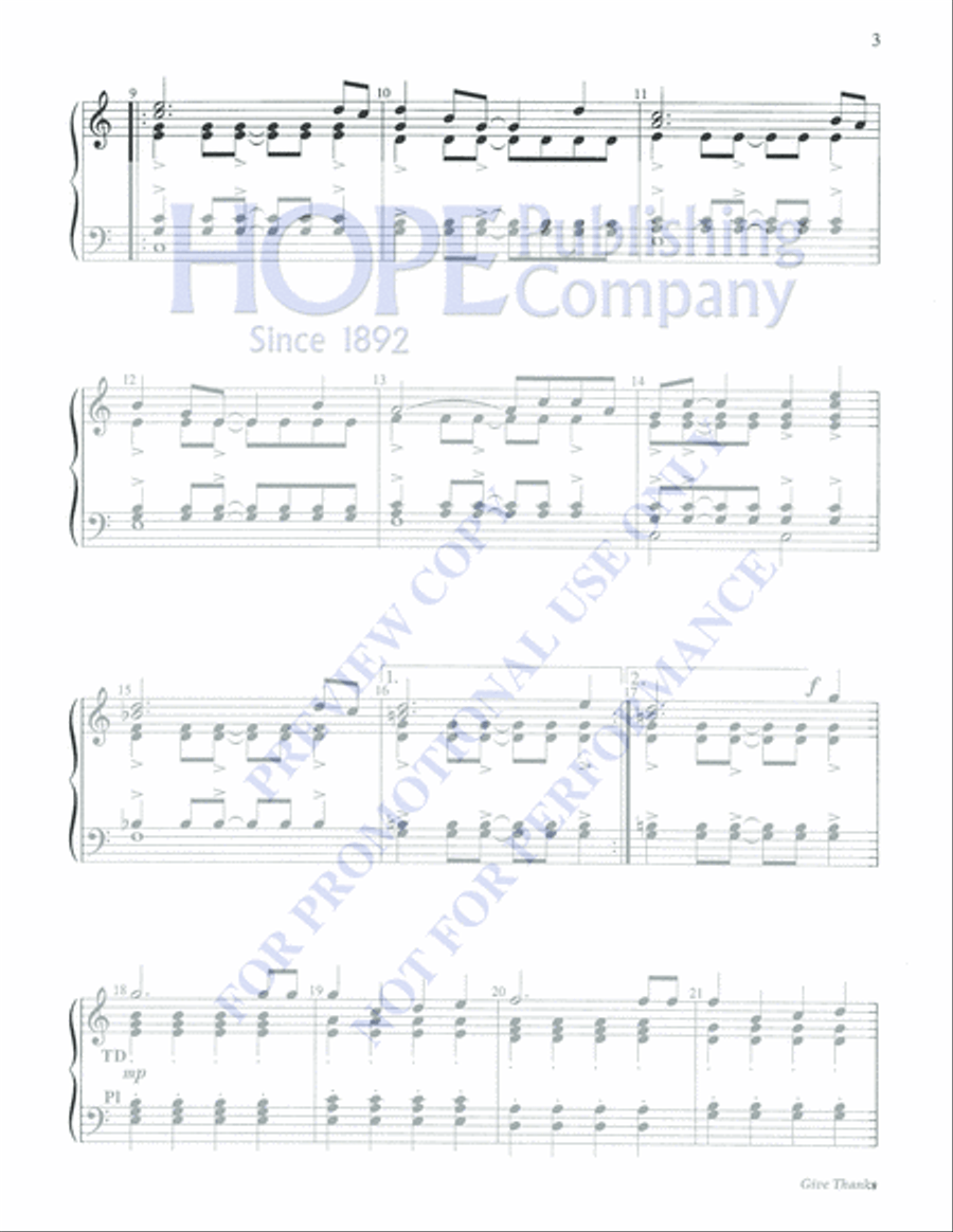 Give Thanks Give Thanks 3-Octaves scores gallery preview page 3