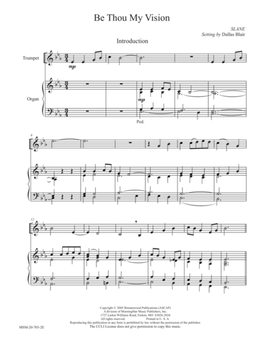Be Thou My Vision Trumpet scores gallery preview page 1