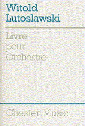 Book cover for Livre Pour Orchestra