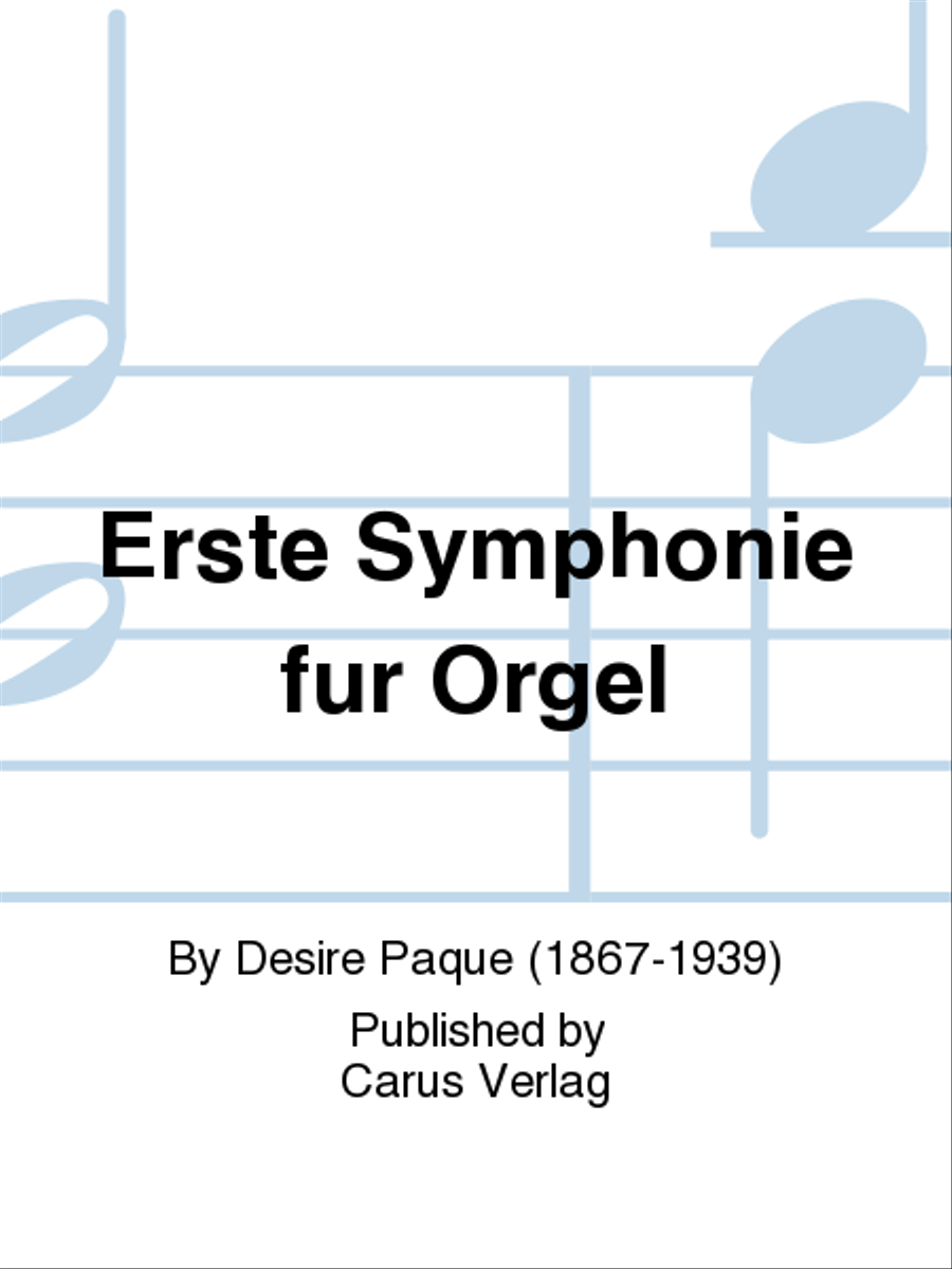 Erste Symphonie fur Orgel Organ scores gallery preview page 1
