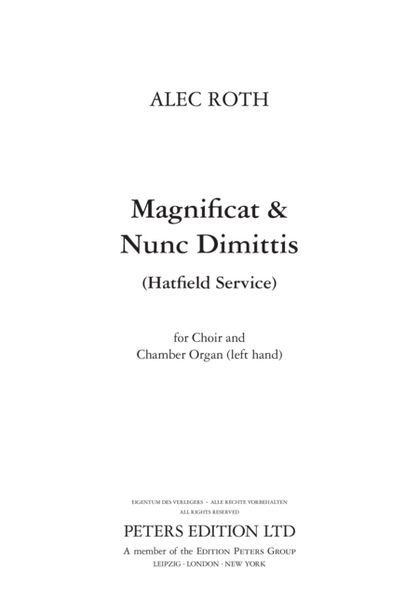 Magnificat and Nunc Dimittis (Hatfield Service)