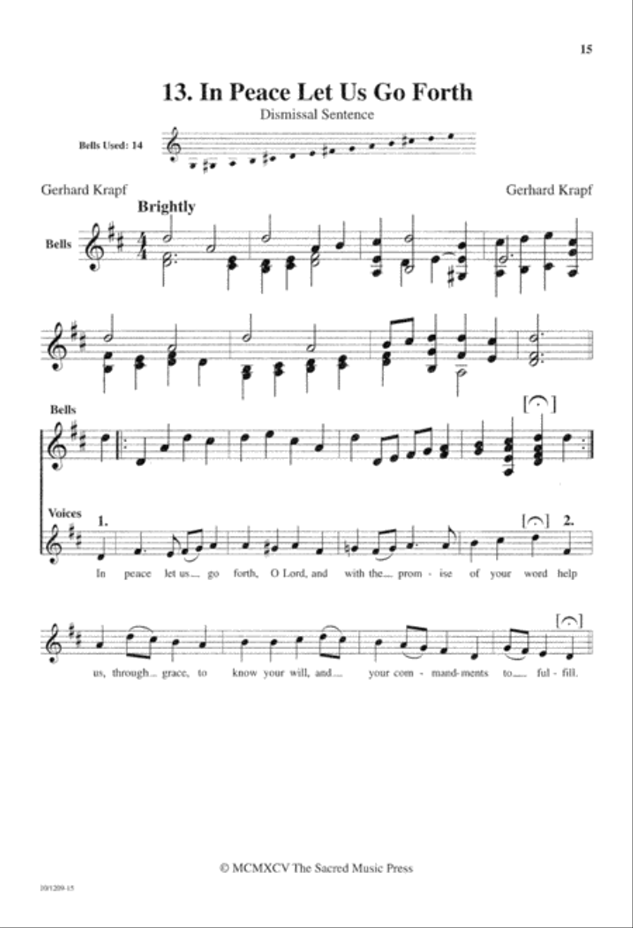 Responses for Handbells and Voices Unison Choir scores gallery preview page 15