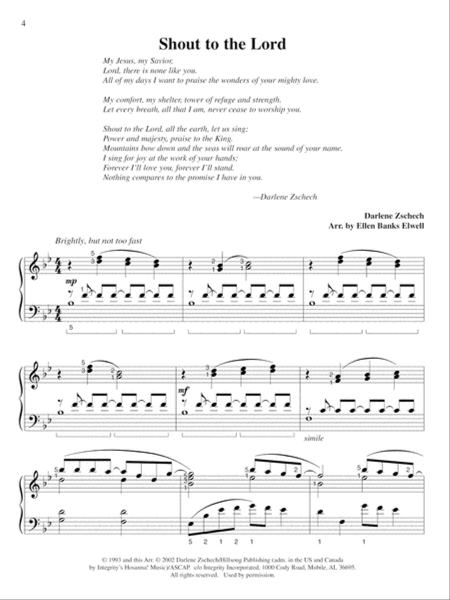 Intermediate Praise (Levels 5 and 6) Piano Solo scores gallery preview page 2