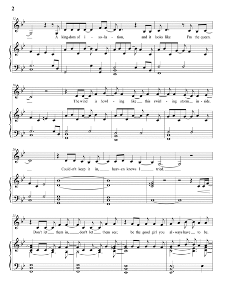 Let It Go (from Frozen) Voice scores gallery preview page 3