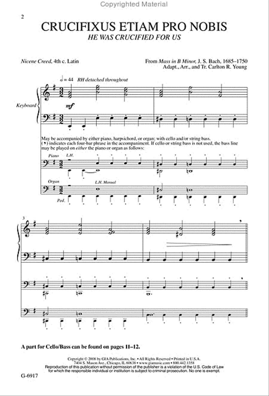 Crucifixus etiam pro nobis from 