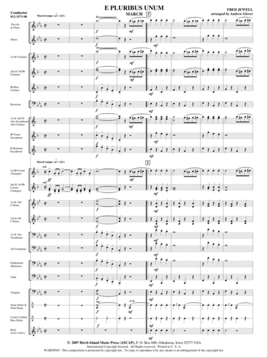 E Pluribus Unum E Pluribus Unum Concert Band scores gallery preview page 2