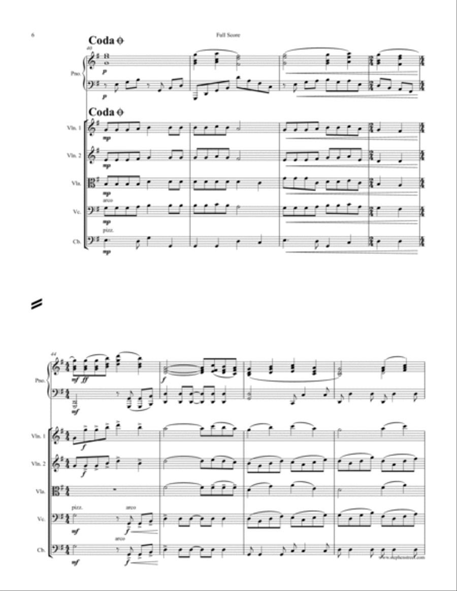 Nkosi Sikelel' iAfrika - Enoch Sontonga (1873-1905) (Piano Sextet) Small Ensemble scores gallery preview page 6