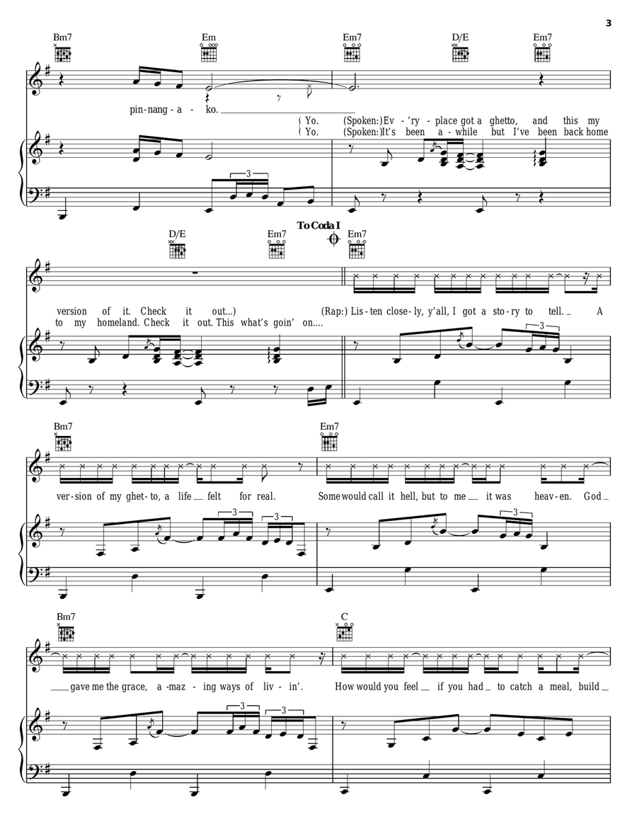 The Apl Song Piano, Vocal, Guitar scores gallery preview page 3