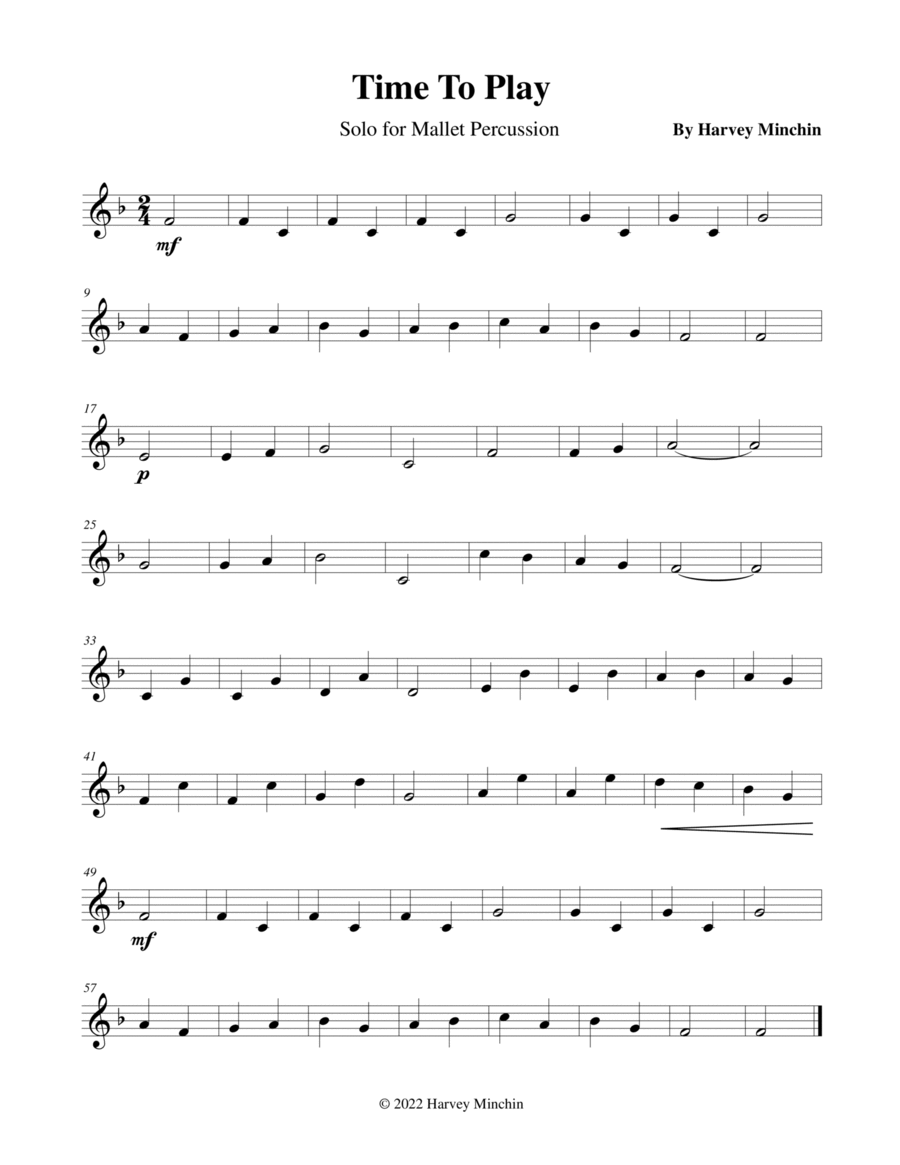 Time To Play For Solo Mallet Percussion image number null