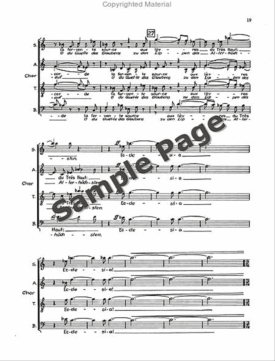 Sutermeister H Ecclesia Kantate (1972/73) 4-Part scores gallery preview page 20