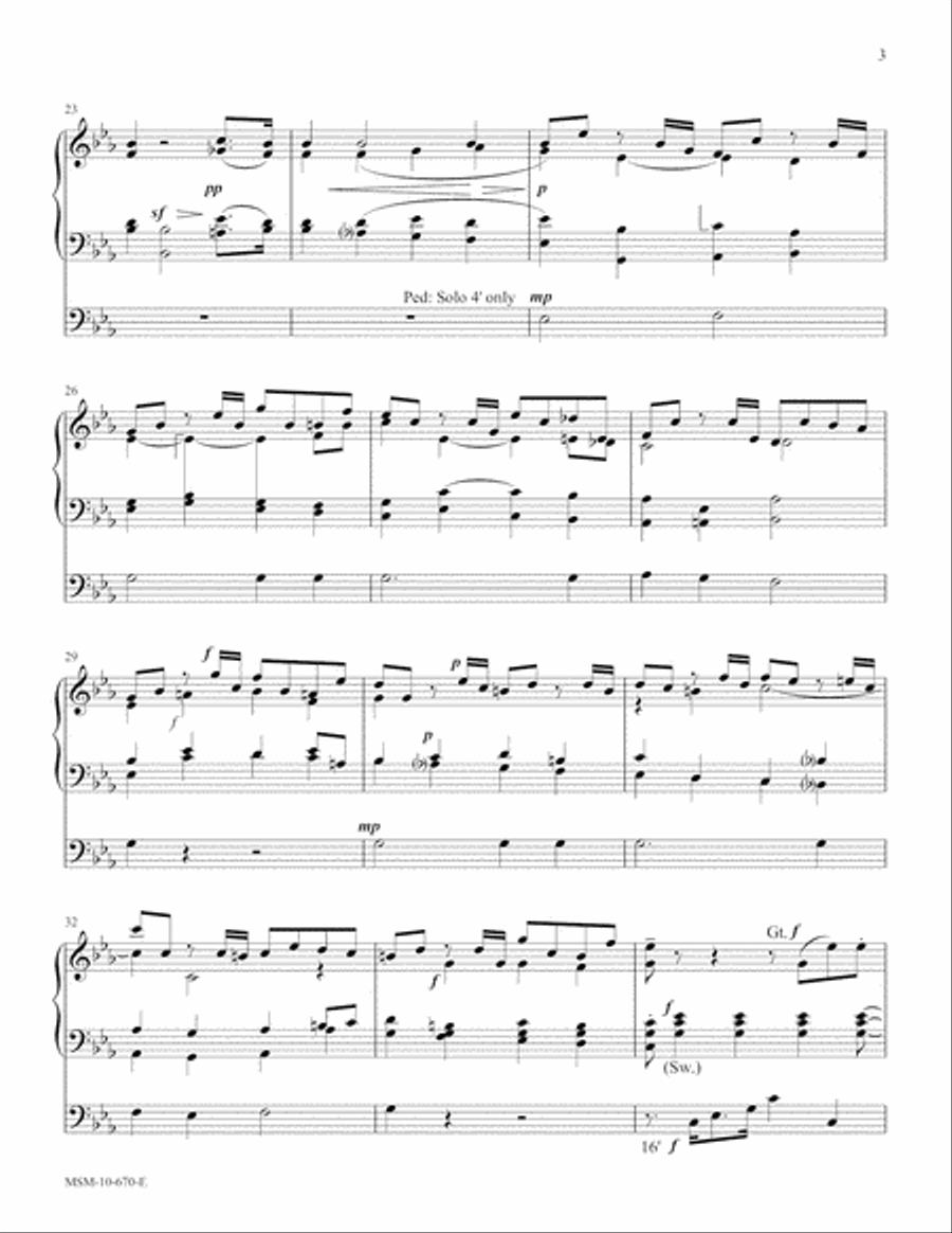 Masonic Funeral Music (Maurerische Trauermusik) Organ scores gallery preview page 3