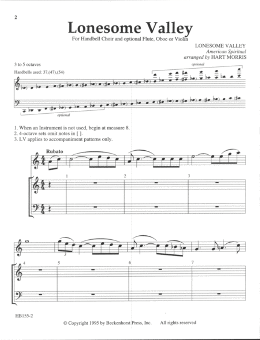 Lonesome Valley - Morris Lonesome Valley - Morris 5-Octaves scores gallery preview page 2