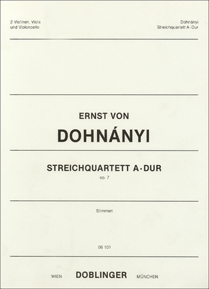 Book cover for Streichquartett A-Dur op. 7