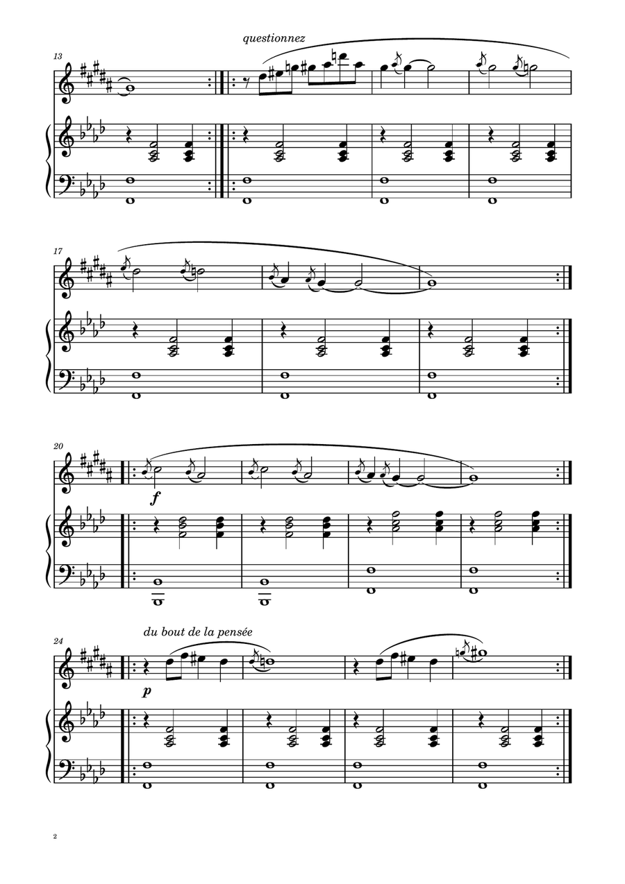 Erik Satie - Gnosienne no1 - Clarinet in A Solo A Clarinet scores gallery preview page 2