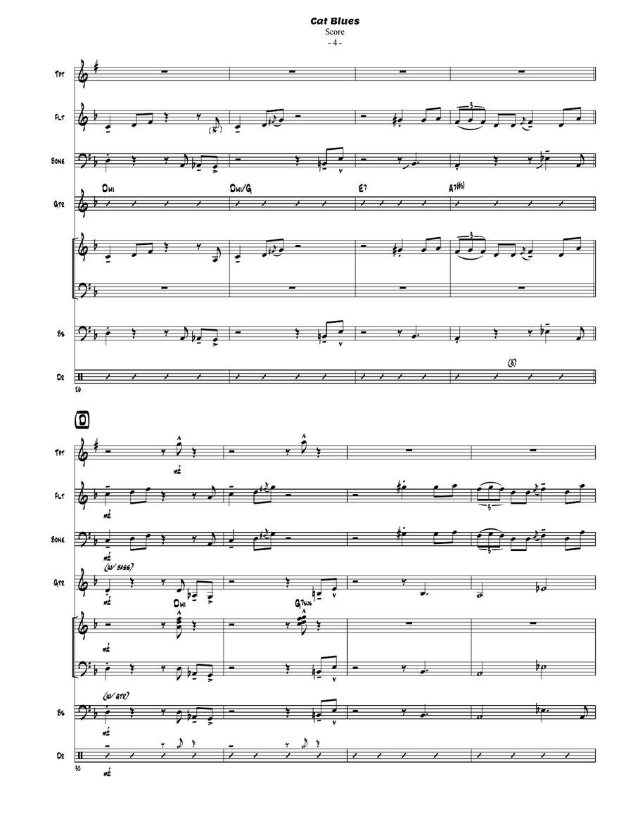 Cat Blues Jazz Ensemble scores gallery preview page 5